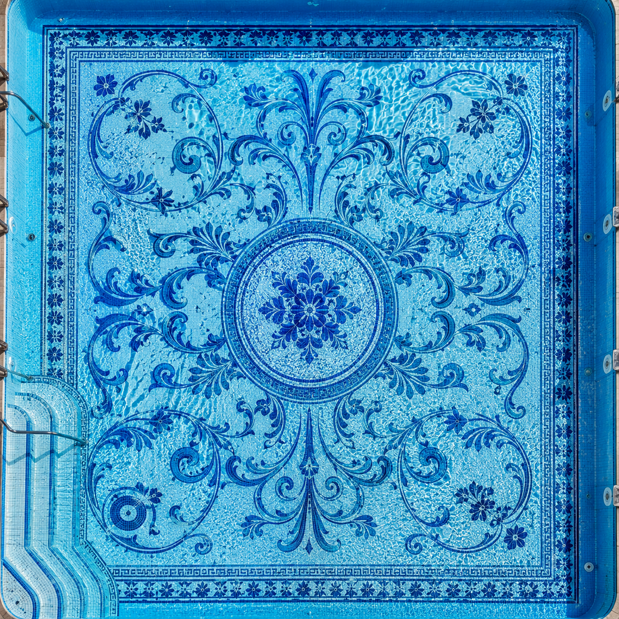 Parque Mediterráneo, Barcelona — Mosaico piscina residencial de lujo, Bassform